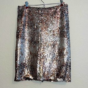 Josie Natori, rectangular sequence, skirt